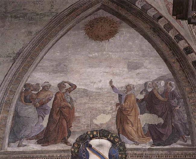 GHIRLANDAIO, Domenico Meeting of Augustus and the Sibyl
